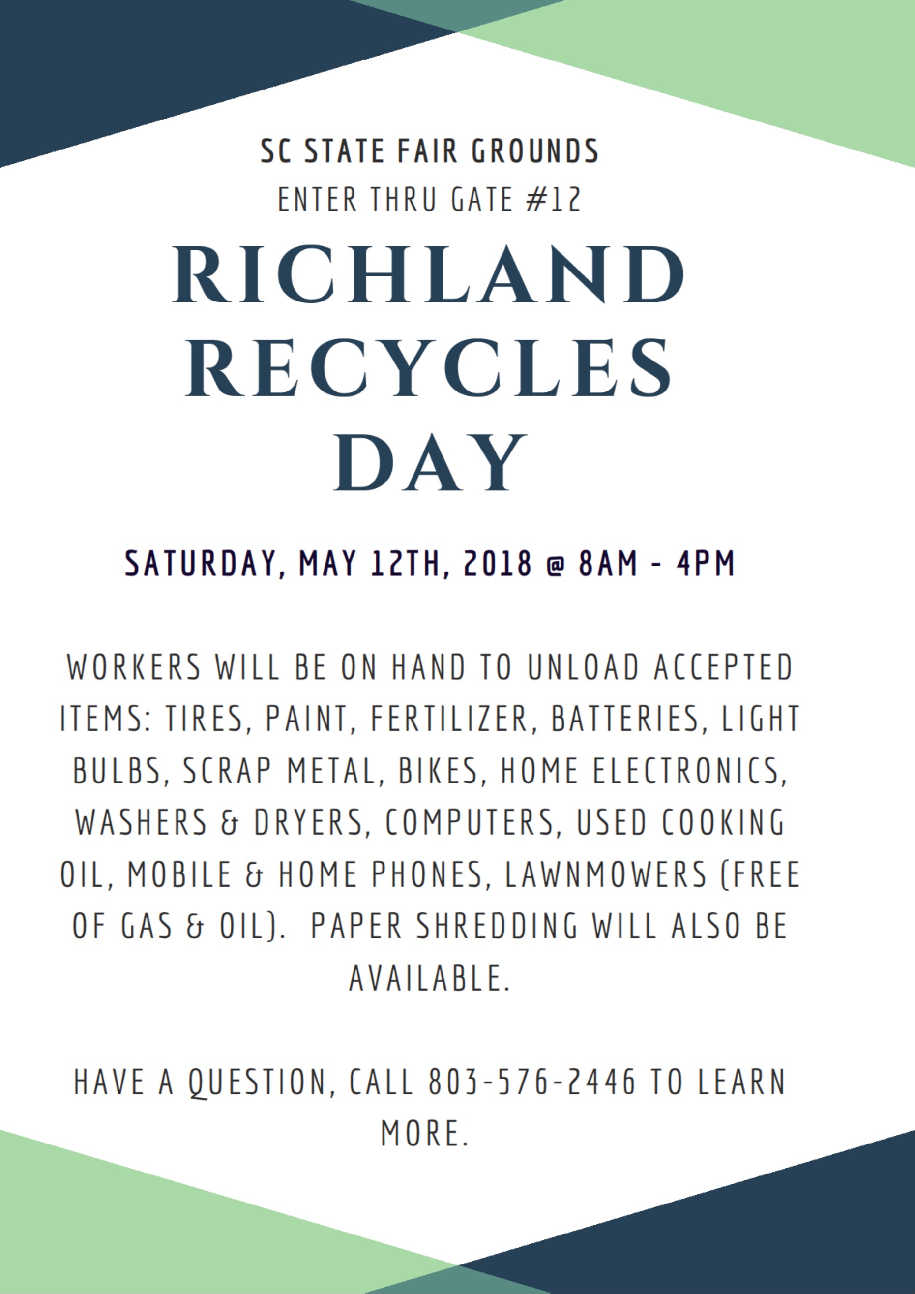 Richland Recycle Day Gethsemane Baptist Association